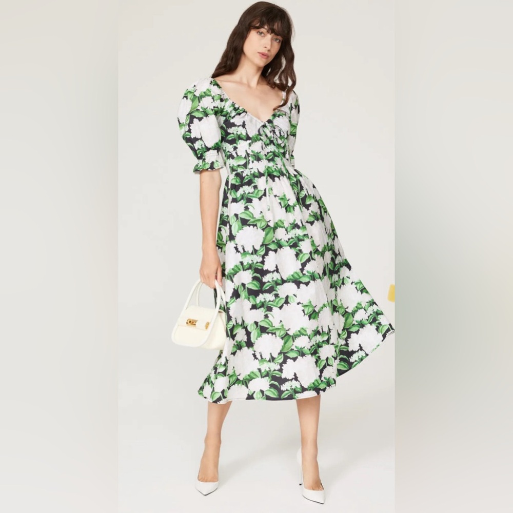 Hill House Home Ophelia Midi Dress Night Bloom Cotton